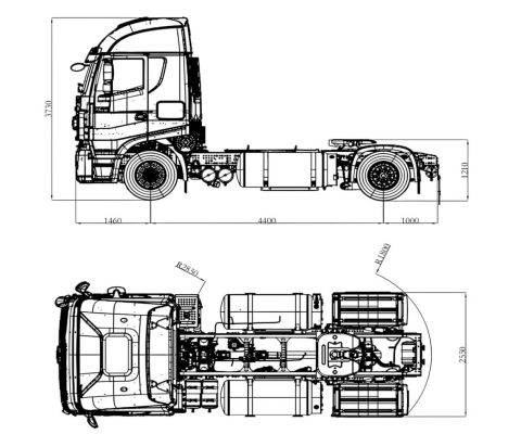 ТЯГАЧ SAIC HONGYAN 6×2 LNG